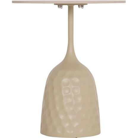 ΤΡΑΠΕΖΙ ΣΑΛΟΝΙΟΥ LONGSTEM HM18317.04 ΒΑΣΗ ΣΑΜΠΑΝΙ--ΚΕΡΑΜΙΚΟ TOP TRAVERTINE STONE Φ50