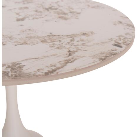 ΤΡΑΠΕΖΙ ΣΑΛΟΝΙΟΥ LONGSTEM HM18317.01 ΒΑΣΗ ΛΕΥΚΗ--SINTERED STONE CALACATA GOLD Φ50