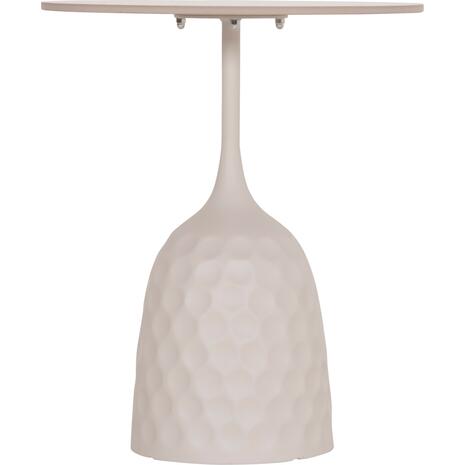 ΤΡΑΠΕΖΙ ΣΑΛΟΝΙΟΥ LONGSTEM HM18317.01 ΒΑΣΗ ΛΕΥΚΗ--SINTERED STONE CALACATA GOLD Φ50