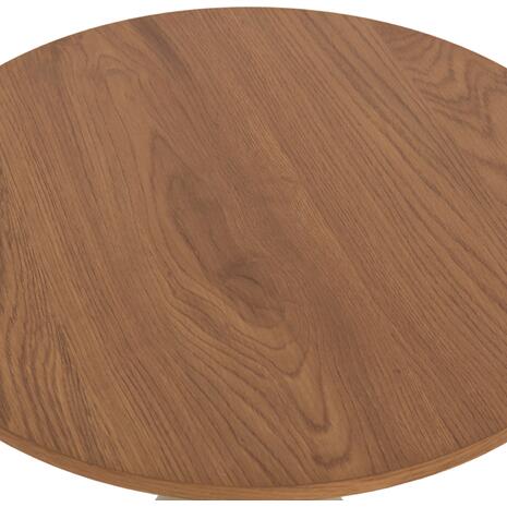 ΣΕΤ 2 ΤΡΑΠΕΖΙΑ ΣΑΛΟΝΙΟΥ JENNEL(X) HM18308.04 ΜΕΤΑΛΛΟ ΣΑΜΠΑΝΙ--MDF ΣΕ ΦΥΣΙΚΟ Φ50εκ & Φ70εκ