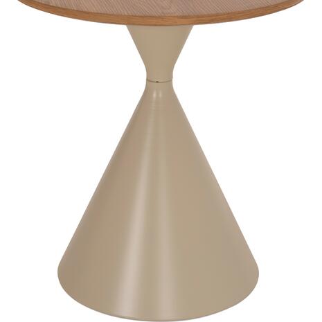 ΣΕΤ 2 ΤΡΑΠΕΖΙΑ ΣΑΛΟΝΙΟΥ JENNEL(X) HM18308.04 ΜΕΤΑΛΛΟ ΣΑΜΠΑΝΙ--MDF ΣΕ ΦΥΣΙΚΟ Φ50εκ & Φ70εκ