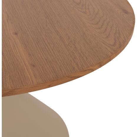 ΣΕΤ 2 ΤΡΑΠΕΖΙΑ ΣΑΛΟΝΙΟΥ JENNEL(X) HM18308.04 ΜΕΤΑΛΛΟ ΣΑΜΠΑΝΙ--MDF ΣΕ ΦΥΣΙΚΟ Φ50εκ & Φ70εκ