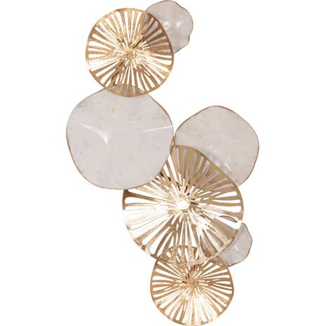 ΜΕΤΑΛΛΙΚΟ ΔΙΑΚΟΣΜΗΤΙΚΟ ΤΟΙΧΟΥ HM7177 ΧΡΥΣΟ ΛΕΥΚΟ 74x10x38Y εκ.