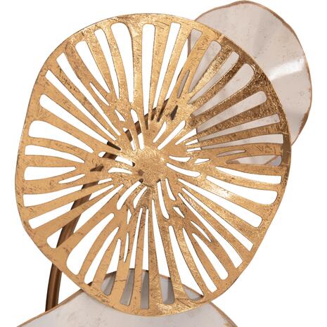 ΜΕΤΑΛΛΙΚΟ ΔΙΑΚΟΣΜΗΤΙΚΟ ΤΟΙΧΟΥ HM7177 ΧΡΥΣΟ ΛΕΥΚΟ 74x10x38Y εκ.