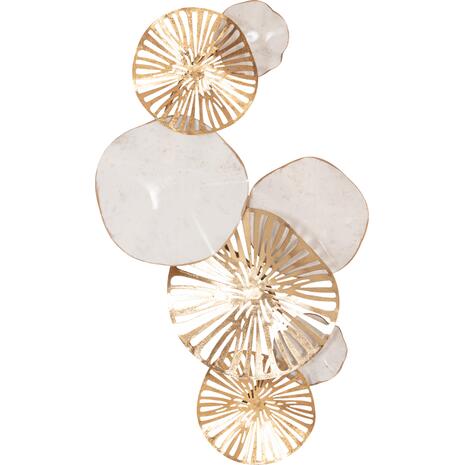 ΜΕΤΑΛΛΙΚΟ ΔΙΑΚΟΣΜΗΤΙΚΟ ΤΟΙΧΟΥ HM7177 ΧΡΥΣΟ ΛΕΥΚΟ 74x10x38Y εκ.