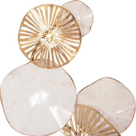 ΜΕΤΑΛΛΙΚΟ ΔΙΑΚΟΣΜΗΤΙΚΟ ΤΟΙΧΟΥ HM7177 ΧΡΥΣΟ ΛΕΥΚΟ 74x10x38Y εκ.