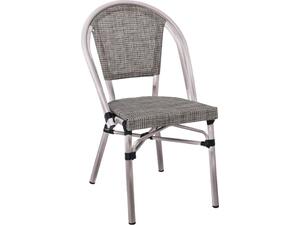 COSTA Καρέκλα Dining Αλουμινίου, Απόχρωση Antique Grey -Textilene Μπεζ (Ε288,1)