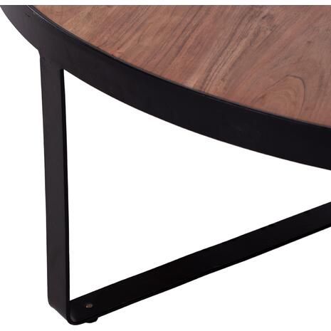 ΤΡΑΠΕΖΙ ΣΑΛΟΝΙΟΥ ATHARVA ΑΠΟ ΜΑΣΙΦ ΞΥΛΟ ΑΚΑΚΙΑΣ HM8461.11 Φ100x36Υ εκ.