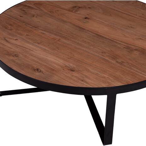 ΤΡΑΠΕΖΙ ΣΑΛΟΝΙΟΥ ATHARVA ΑΠΟ ΜΑΣΙΦ ΞΥΛΟ ΑΚΑΚΙΑΣ HM8461.11 Φ100x36Υ εκ.