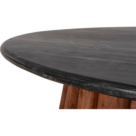 ΤΡΑΠΕΖΙ ΣΑΛΟΝΙΟΥ ΟΒΑΛ DRAXX HM9934 ΜΑΣΙΦ ΑΚΑΚΙΑ-ΜΑΥΡΟ ΜΑΡΜΑΡΟ 120x70x38Υεκ.