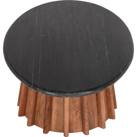 ΤΡΑΠΕΖΙ ΣΑΛΟΝΙΟΥ ΟΒΑΛ DRAXX HM9934 ΜΑΣΙΦ ΑΚΑΚΙΑ-ΜΑΥΡΟ ΜΑΡΜΑΡΟ 120x70x38Υεκ.