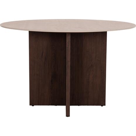 ΤΡΑΠΕΖΙ ΤΡΑΠΕΖΑΡΙΑΣ ΣΤΡΟΓΓΥΛΟ SKY HM18331 ΚΕΡΑΜΙΚΟ TOP ΟΨΗ ΤΡΑΒΕΡΤΙΝΑΣ Φ120x76Υεκ