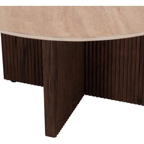 ΤΡΑΠΕΖΙ ΣΑΛΟΝΙΟΥ SKY HM18329 ΚΕΡΑΜΙΚΟ TOP ΟΨΗ ΤΡΑΒΕΡΤΙΝΑΣ-MDF ΒΑΣΗ Φ80x40Υεκ.