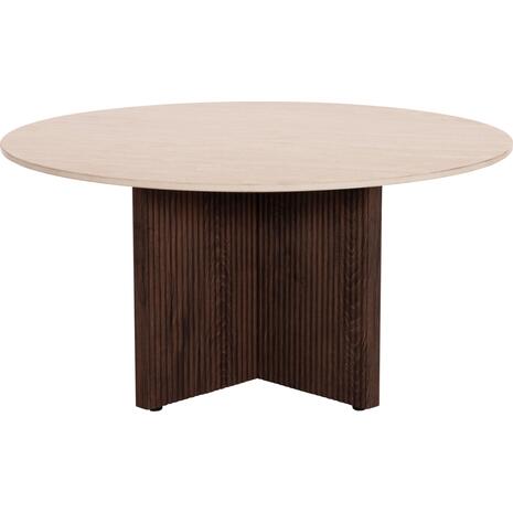 ΤΡΑΠΕΖΙ ΣΑΛΟΝΙΟΥ SKY HM18329 ΚΕΡΑΜΙΚΟ TOP ΟΨΗ ΤΡΑΒΕΡΤΙΝΑΣ-MDF ΒΑΣΗ Φ80x40Υεκ.