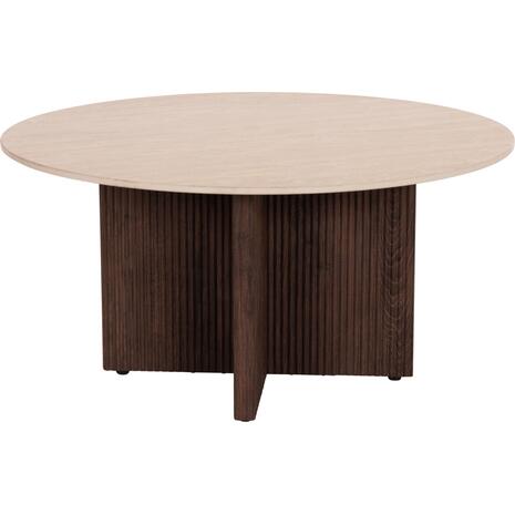 ΤΡΑΠΕΖΙ ΣΑΛΟΝΙΟΥ SKY HM18329 ΚΕΡΑΜΙΚΟ TOP ΟΨΗ ΤΡΑΒΕΡΤΙΝΑΣ-MDF ΒΑΣΗ Φ80x40Υεκ.