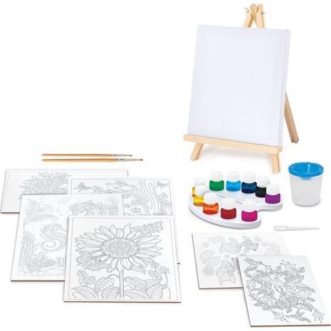 Εργαστήριο Ζωγραφικής Ακρυλικά Χρώματα Σετ Ζωγραφικής Με Ξύλινο Καβαλέτο Μονόκερος 1038-11043