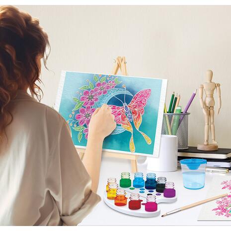 Εργαστήριο Ζωγραφικής Ακρυλικά Χρώματα Σετ Ζωγραφικής Με Ξύλινο Καβαλέτο Μονόκερος 1038-11043