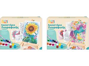 Εργαστήριο Ζωγραφικής Ακρυλικά Χρώματα Σετ Ζωγραφικής Με Ξύλινο Καβαλέτο Ηλιανθος 1038-11043