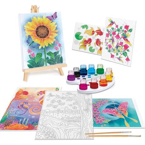 Εργαστήριο Ζωγραφικής Ακρυλικά Χρώματα Σετ Ζωγραφικής Με Ξύλινο Καβαλέτο Ηλιανθος 1038-11043