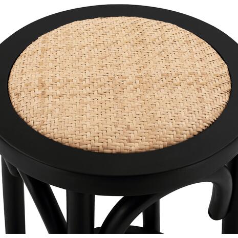 ΣΚΑΜΠΟ ΞΥΛΙΝΟ FAYE ΑΠΟ ΟΞΙΑ ΜΑΥΡΟ ΜΕ ΨΑΘΑ Φ36Χ70 HM8751.02