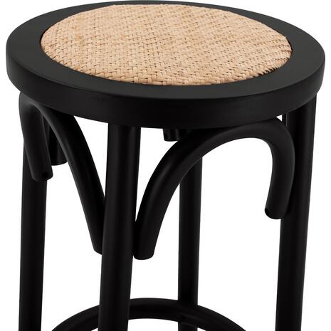 ΣΚΑΜΠΟ ΞΥΛΙΝΟ FAYE ΑΠΟ ΟΞΙΑ ΜΑΥΡΟ ΜΕ ΨΑΘΑ Φ36Χ70 HM8751.02