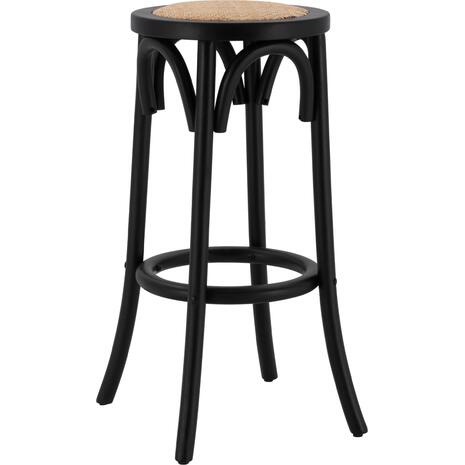 ΣΚΑΜΠΟ ΞΥΛΙΝΟ FAYE ΑΠΟ ΟΞΙΑ ΜΑΥΡΟ ΜΕ ΨΑΘΑ Φ36Χ70 HM8751.02