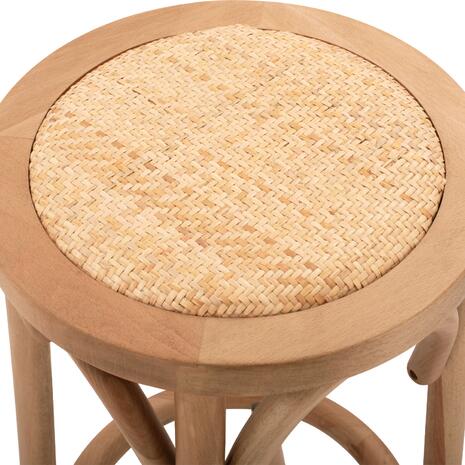 ΣΚΑΜΠΟ ΞΥΛΙΝΟ FAYE ΑΠΟ ΟΞΙΑ ΦΥΣΙΚΟ ΜΕ ΨΑΘΑ Φ36Χ70 HM8751.01 36x36x72 εκ.