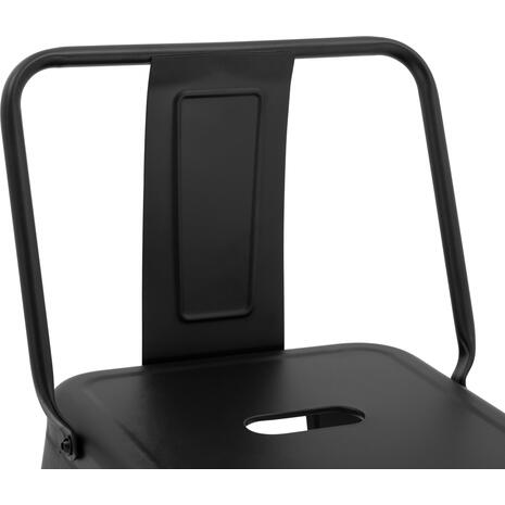 ΣΚΑΜΠΟ ΜΕΣΑΙΟΥ ΥΨΟΥΣ ΜΕΤΑΛΛΙΚΟ MELITA ΜΕ ΠΛΑΤΗ ΣΕ ΜΑΥΡΟ ΜΑΤ HM8574.32 42x42x89,5Υ εκ.