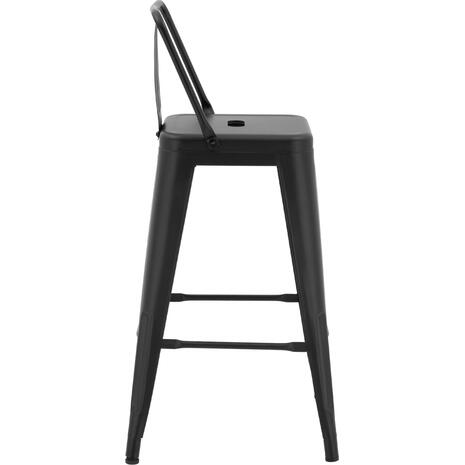 ΣΚΑΜΠΟ ΜΕΣΑΙΟΥ ΥΨΟΥΣ ΜΕΤΑΛΛΙΚΟ MELITA ΜΕ ΠΛΑΤΗ ΣΕ ΜΑΥΡΟ ΜΑΤ HM8574.32 42x42x89,5Υ εκ.