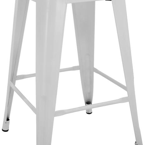 ΣΚΑΜΠΟ ΜΕΣΑΙΟΥ ΥΨΟΥΣ ΜΕΤΑΛΛΙΚΟ MELITA ΜΕ ΠΛΑΤΗ ΣΕ ΛΕΥΚΟ ΜΑΤ HM8574.31 42x42x89,5Υ εκ.