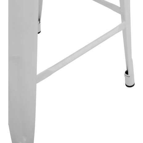 ΣΚΑΜΠΟ ΜΕΣΑΙΟΥ ΥΨΟΥΣ ΜΕΤΑΛΛΙΚΟ MELITA ΜΕ ΠΛΑΤΗ ΣΕ ΛΕΥΚΟ ΜΑΤ HM8574.31 42x42x89,5Υ εκ.