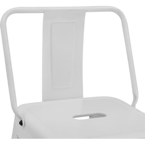 ΣΚΑΜΠΟ ΜΕΣΑΙΟΥ ΥΨΟΥΣ ΜΕΤΑΛΛΙΚΟ MELITA ΜΕ ΠΛΑΤΗ ΣΕ ΛΕΥΚΟ ΜΑΤ HM8574.31 42x42x89,5Υ εκ.