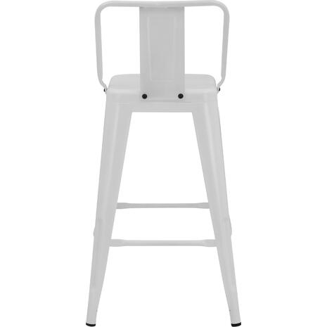 ΣΚΑΜΠΟ ΜΕΣΑΙΟΥ ΥΨΟΥΣ ΜΕΤΑΛΛΙΚΟ MELITA ΜΕ ΠΛΑΤΗ ΣΕ ΛΕΥΚΟ ΜΑΤ HM8574.31 42x42x89,5Υ εκ.