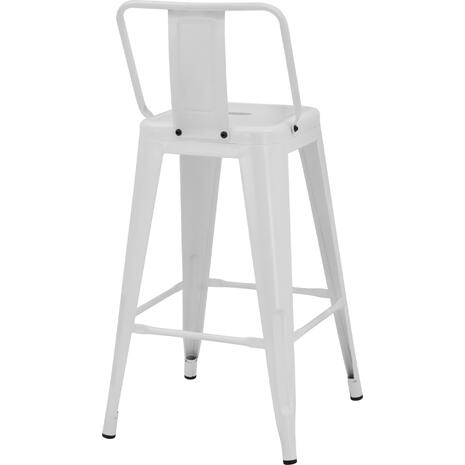 ΣΚΑΜΠΟ ΜΕΣΑΙΟΥ ΥΨΟΥΣ ΜΕΤΑΛΛΙΚΟ MELITA ΜΕ ΠΛΑΤΗ ΣΕ ΛΕΥΚΟ ΜΑΤ HM8574.31 42x42x89,5Υ εκ.