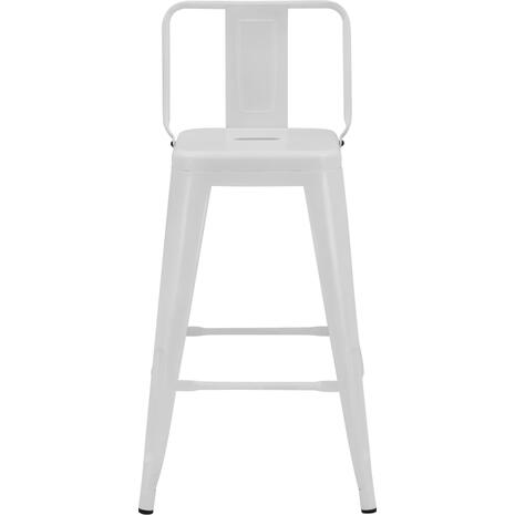 ΣΚΑΜΠΟ ΜΕΣΑΙΟΥ ΥΨΟΥΣ ΜΕΤΑΛΛΙΚΟ MELITA ΜΕ ΠΛΑΤΗ ΣΕ ΛΕΥΚΟ ΜΑΤ HM8574.31 42x42x89,5Υ εκ.