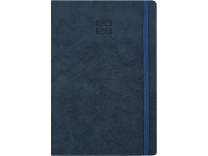 Ημερολόγιο ημερήσιο 2026 Linardatos Kenya ημιεύκαμπτο με λάστιχο 17x24cm (62294-C) Μπλε