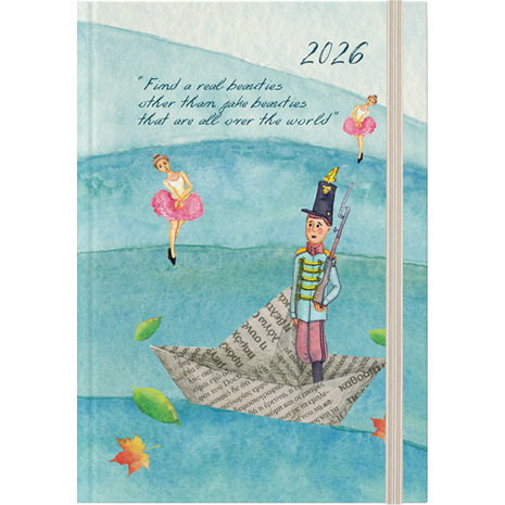 Ημερολόγιο ημερήσιο 2026 Linardatos Fairytale με λάστιχο 14x21cm (62073-B)
