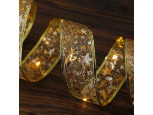 Φωτιζόμενη γιρλάντα χριστουγεννιάτικη χρυσή 5εκ. x 5μ.