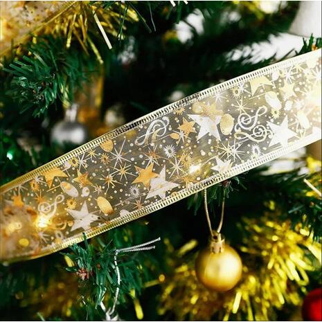 Φωτιζόμενη γιρλάντα χριστουγεννιάτικη χρυσή 5εκ. x 5μ.