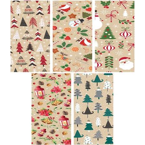 Χαρτί περιτυλίγματος ρολό 70x200εκ. "Mix Christmas 5" (P2_KRAFT_GW_4) (22817---)
