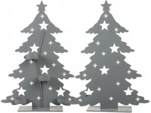Δέντρο Χριστουγεννιάτικο Μεταλλικό για 4 ρεσώ γκρι