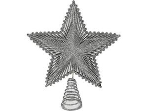 Κορυφή δέντρου αστέρι ασημί 26x5x20cm