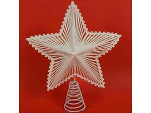 Κορυφή δέντρου αστέρι λευκή 26x5x20cm