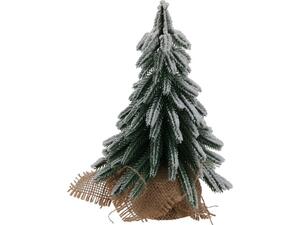 Χριστουγεννιάτικο διακοσμητικό δέντρο με ξύλινη βάση πράσινο 20εκ. (36331)