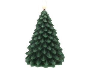 Χριστουγεννιάτικο LED κερί δέντρο πράσινο 17εκ.