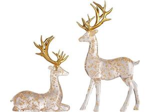 Ελαφάκια διακοσμητικά σετ 2 τεμαχίων, Υ31,8x20,5x9εκ. & Υ22x18,5x9εκ.