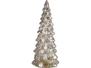 Χριστουγεννιάτικο διακοσμητικό δέντρο φωτιζόμενο γυάλινο χρυσό Υ24x∅9,5εκ.