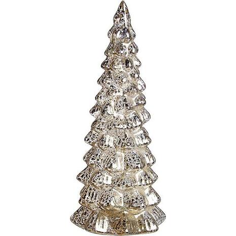 Χριστουγεννιάτικο διακοσμητικό δέντρο φωτιζόμενο γυάλινο χρυσό Υ24x∅9,5εκ.