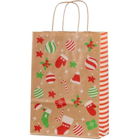 Χάρτινη τσάντα δώρου Next "Christmas Joy craft" Υ22x18x8εκ.