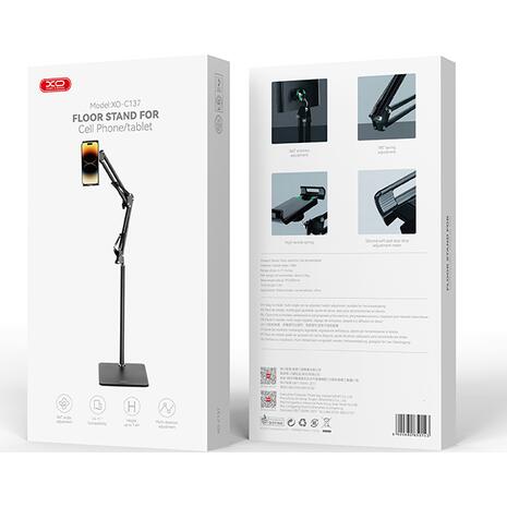 Μεταλλική επιδαπέδια βάση στήριξης κινητού/tablet XO C137